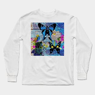 Butterfly on Driftwood Long Sleeve T-Shirt